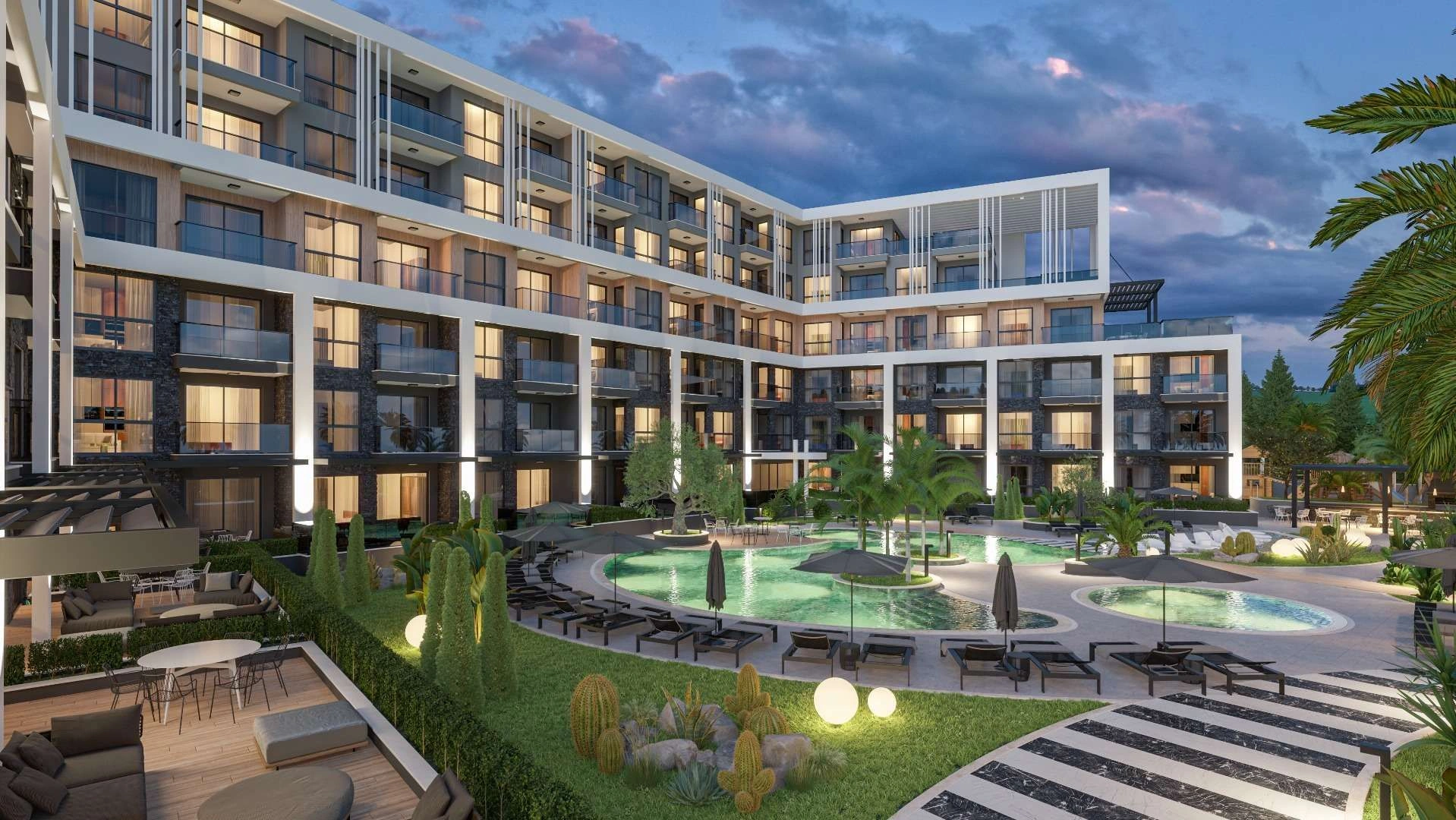 Luxurious luxury apartment complex in Antalya