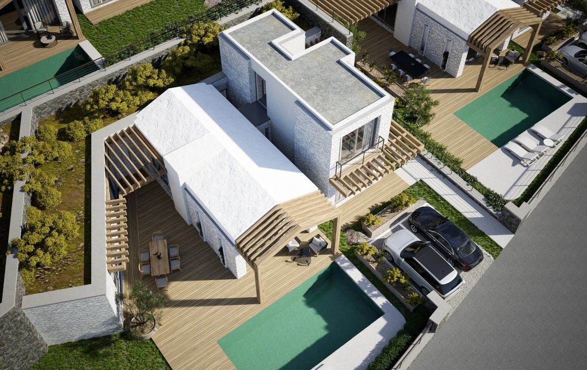 Stunning complex of villas in Bodrum seashore, Turkey