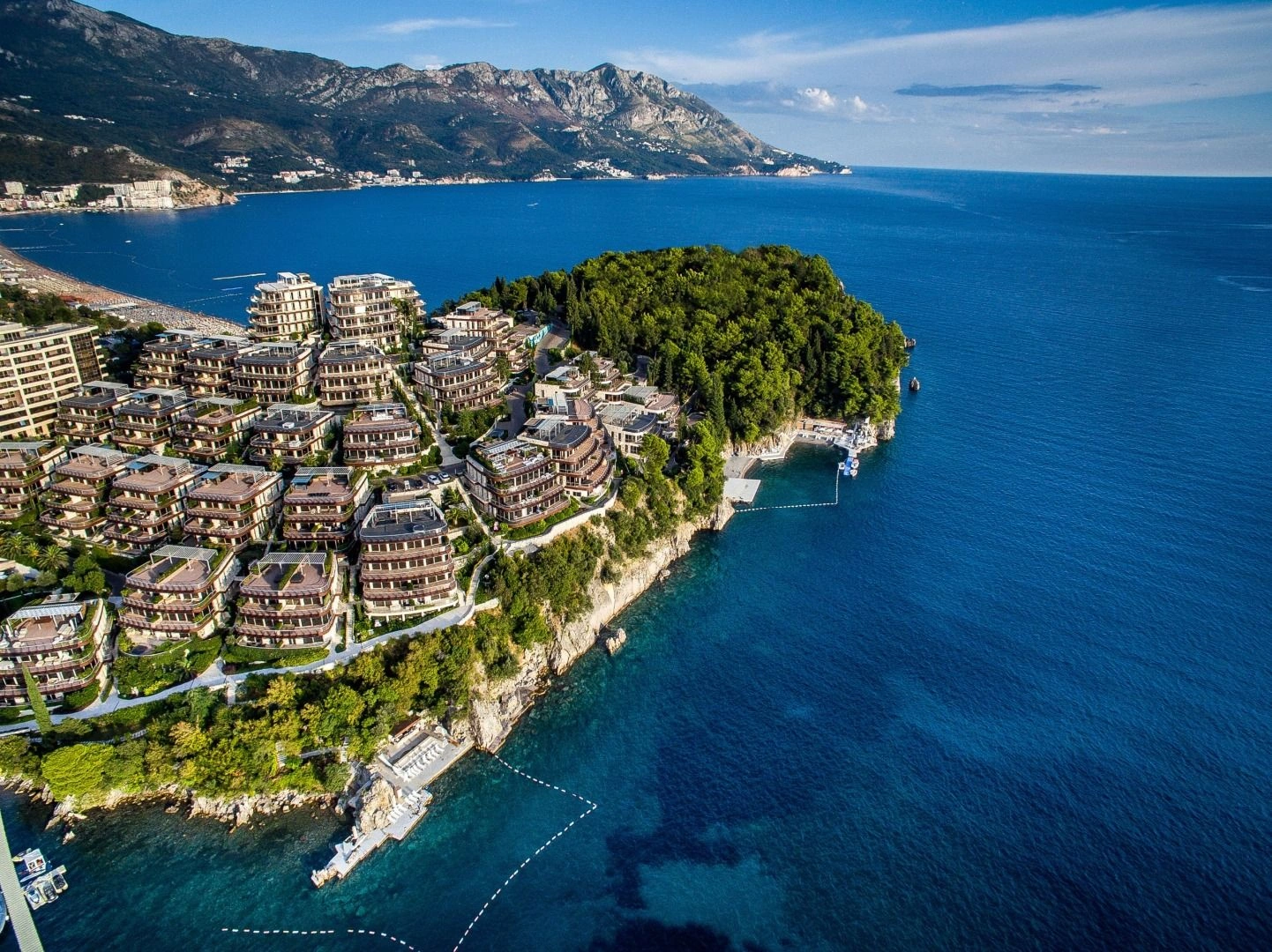 Elite complex on Zavala peninsula of Montenegro