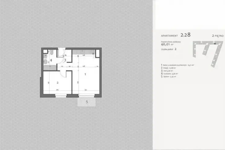 Apartment 1+1 near the historical center of Poznan, Poland