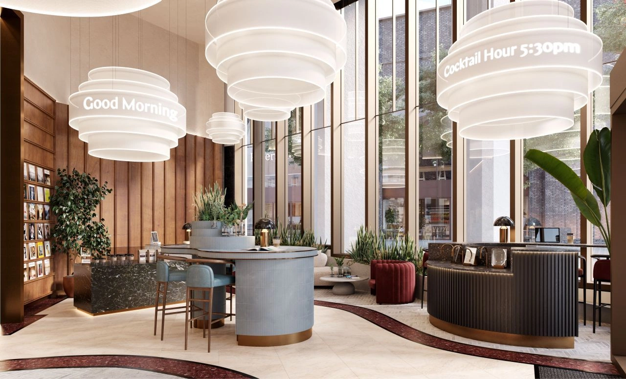 Modern 1+1 apartment with panoramic views of Manchester