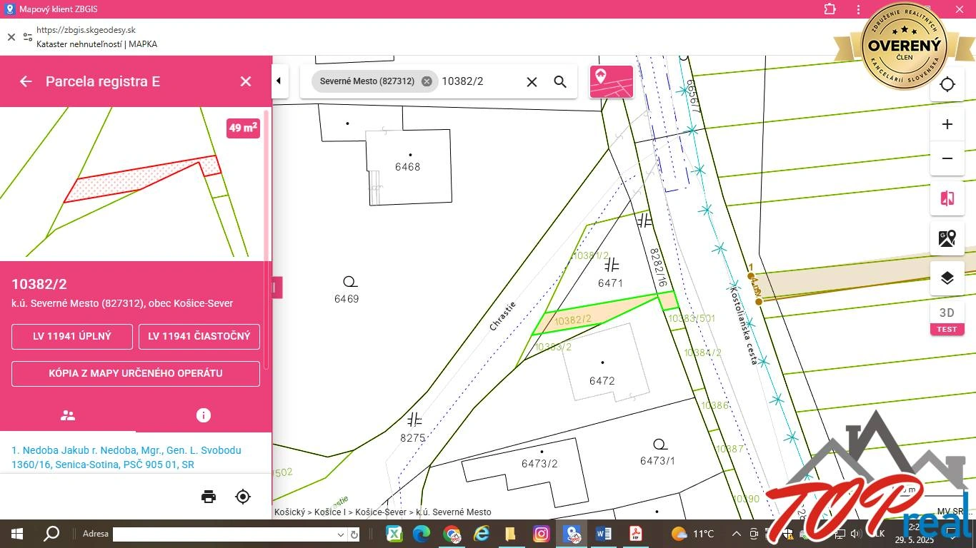 Land plot 2428 m² in Kosice, Slovakia