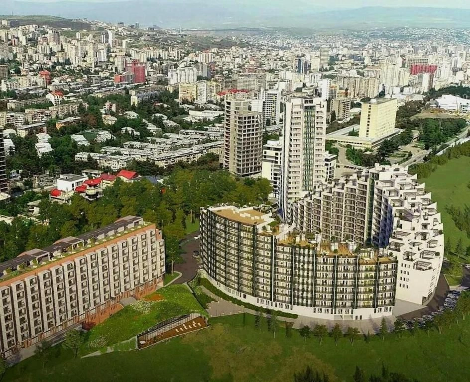 Luxurious residential complex offers apartments in a cozy green area of Tbilisi