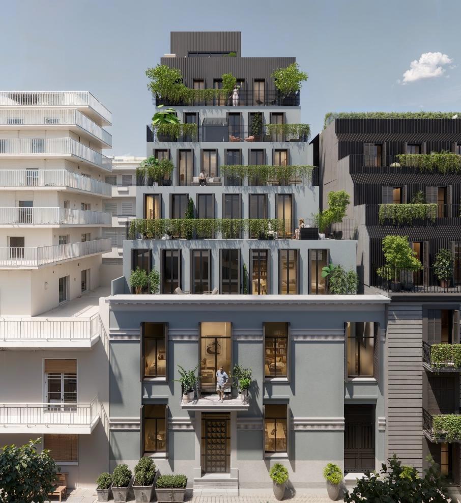 Apartments in a modern residential complex in Attica, Greece